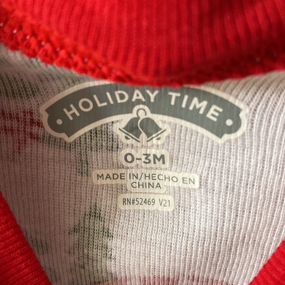 Christmas Baby Sleeper with Zipper Size 0-3 Months NEW - Picture 4 of 5